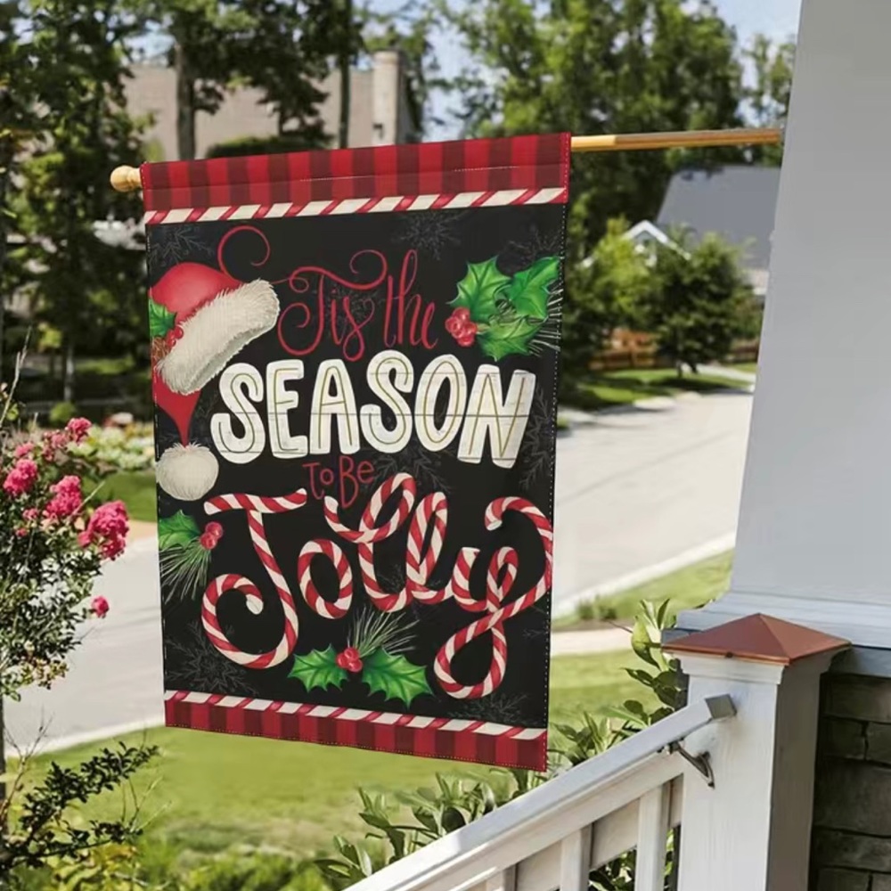 New Jolly Christmas Season Garden Flag 18x12